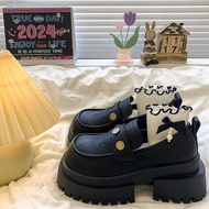 Retro Chunky Sole Elevated Loafers - Versatile Women's Shoes