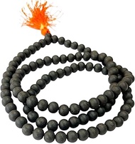 SHEERAVI ENTERPRISES Men 100% Natural Unpolished Karungali Malai Original Karungali Malai 8Mm-Natura