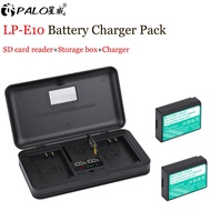 PALO LP-E10 LP E10 Baery   3 in 1 LCD Charger for Canon EOS 1100D 1200D 1300D Rebel T3 T5 T6 KISS X50 X70 Camera