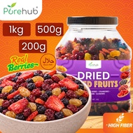 Purehub Dried Mixed Fruits USDA Organic Dried Berries Dried Fruits