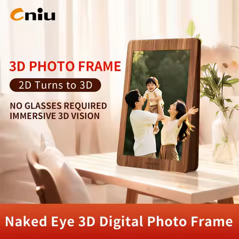3D Photo Frame, 10.1 Inch Ultra HD Glasses-Free 3D Smart Cloud Digital Photo Frame, Touchscreen Play