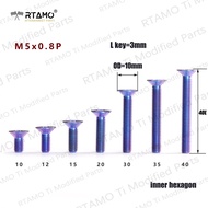 RTAMO | M4 M5 M6 M8 Gr5 Titanium DIN7991 countersunk Head Full Length Bolt