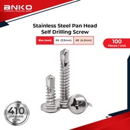 410 STAINLESS STEEL PAN HEAD SELF DRILLING SCREW