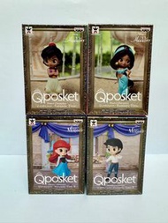 絕版 日版 Qposket Q Posket Petit 細盒 figure Jasmine 茉莉公主 Aladdin 阿拉丁 Ariel 小魚仙 Prince Eric 艾瑞克王子