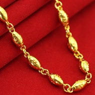 สร้อยคอทอง ((มี9ลายให้เลือก) ชุบทองแท้ 96.5% ทองปลอม ไม่ลอก สร้อยคอทองคำ สร้อยคอทองชุบ สร้อยทอง สร้อยพระ สร้อยคอห้อยพระ
