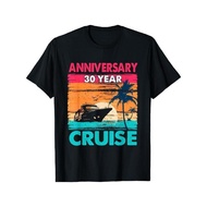 graphic tees - Cotton Short Sleeve 30th Wedding Anniversary Cruise Couple 30 Years