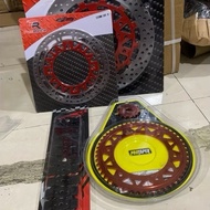 CRF 150L SAVING PACKAGE GEAR SET CRF 150l + RF 150l Disc Plate FRONT REAR + CRF 150l EXHAUST NECK CO