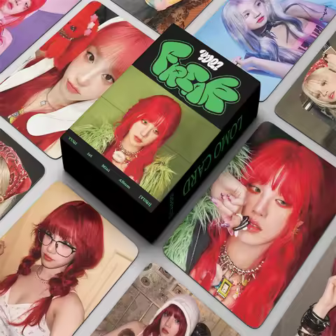 55pcs/set Kpop GIDLE YUQ1 Solo Album Lomo Cards (G)I-DLE Girls I Burn Photo Card Minnie SHUHUA YUQI 