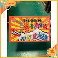(1 Box) Orange Lottery Entertainment Chess Game 90 Numbers - Paper Box Lottery Set Vietnamese Goods