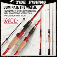ML Power Baitcasting Fishing Rod 8-15LB - Carbon Casting Rod with Cork Handle for Saltwater Freshwat