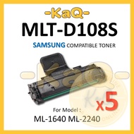 5X SAMSUNG MLT-D108S 108S MLT 108S ML1640 ML2240 ML 1640 2240 COMPATIBLE TONER CARTRIDGE