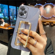 Plating Rhinestone Wrist Bracket Case for Oneplus Nord CE 3 Lite 5G CE 2 Candy Color Electroplated S