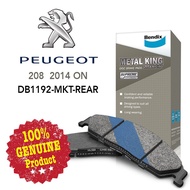 Original Bendix [DB1192MKT] Rear Brake Pad - Peugeot 208 / Peugeot 308 / Peugeot 405