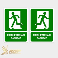 Emergency Evacuation Route Sign - Aluminum Plate