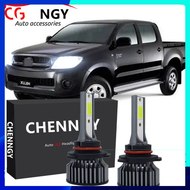 สำหรับ Toyota HILUX VIGO KUN25 (ปี 2006 - 2011) หลอดไฟหน้า LED ด้านหน้า 6000K 12 V-24V Bright White 