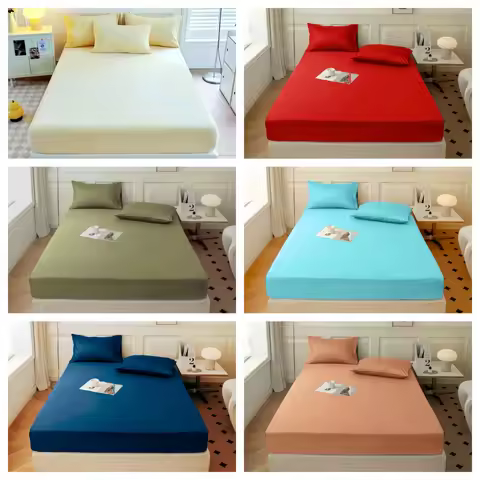 Kuup High Quality Fitted Sheet 90/180/150x200 Cm Elastic Band Mattress Cover Bed Sheet Queen King Si