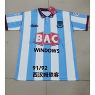 West Ham United retro jersey, high-quality football shirt, football shirt, short sleeved shirt