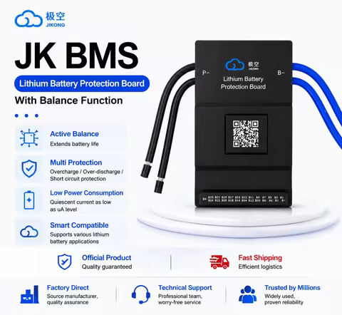 Smart Jikong JK BMS 100A 120A Active 0.6A Balance BD6A20S10P BD6A24S10P BD6A20S12P BD6A24S12P 8s 24V