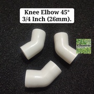Knee Elbow 45 Pipe 3/4 Inch Elbow 45 3/4 Inch Knee Pipe 3/4 Inch 45 Elbow Pipe Connection 45 Degree 