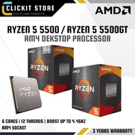 AMD RYZEN™ 5 5500 (Up to 4.2GHz) / RYZEN™ 5 5500GT (Up to 4.4GHz) AM4 Desktop Processors