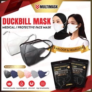 Multimask 10pcs Earloop/Headloop Mask Duckbill Mask Face Mask Non medical/Medical Face Mask Duckbill Face Mask 3D Earloop Premium Disposable Face Mask Viral (MDA Approved Medi 6D)