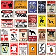 Warning Danger Metal Aluminum Signs Beware Of The Dog Cat Poster Vintage Wall Plaque Courtyard Garde