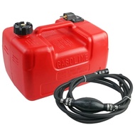 12L 24L Portable Boat Fuel Tank Yacht Engine Marine Oil Box With Connector Yamaha + Oil Pipe