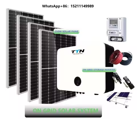 550w 3KW 5kw10kw Solar Panels Roof Mounting Solar Power Energy System Inverter Lithium Solar Batteri