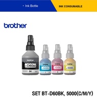 หมึกพิมพ์แท้ Brother รุ่น BTD60-BT5000 ORIGINAL /สีดำ/สีฟ้า/สีชมพู/สีเหลือง