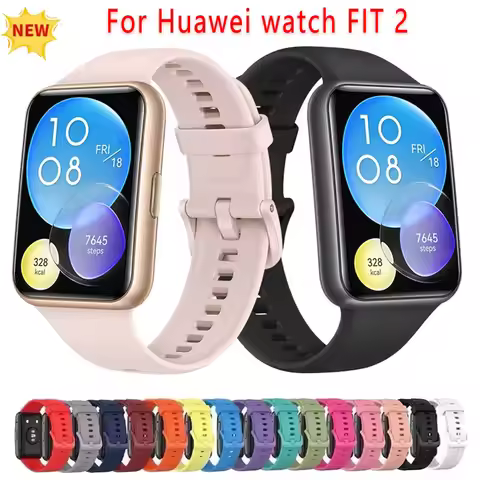 Original Silicone Strap For Huawei Watch Fit 2 Smartwatch Adjustable Comfortable Bracelet Wristband 