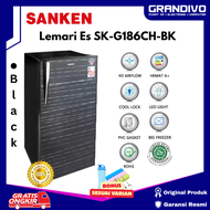 (Made In Japan) Kulkas SANKEN SK-G186BH-BK Black One Door Capacity 180 L Garansi Resmi - Grandivo