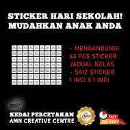 Sticker Hari Sekolah 63 Pcs