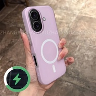 Suitable For iPhone 16 plus Phone Case new shockproof magnetic Wireless charging ring phone case GD0