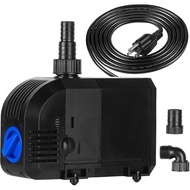 Submersible Water Pump 520GPH Aquarium Pump W/Sponge Filter, 6.6ft. High Lift For Fish Tank Pond Hyd