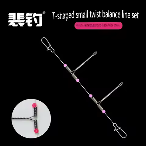 PD Fishing Tackle Sea Fishing Tenpin T-Shape Small Twisted Line Set Freshwater Roadrunner Subline Y-