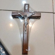 Wall Cross silver corpus Cross 20cm-40cm Catholic Christian