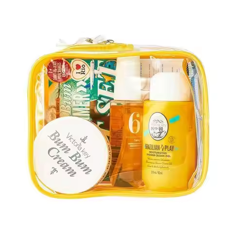 Sol de Janeiro Brazilian Bum Bum Cream & Shower Gel & Body Mist Travel Set - 3pcs Body Care Kit with