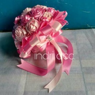 Satin MURAH Pengantin Bunga Buket Tangan Bucket Bunga Wedding Handmade