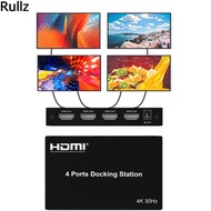 USB 3.0 To Type C 4 Ports HDMI Docking Station 4K Laptop PC Computer Screen Extender Splitter Copy M