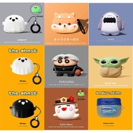 【Fashion】Cute Dog Earphone Cover Compatible For Baseus Encok WM01 WM02 Silicone Soft Earbuds Cover