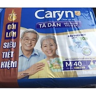 Tã Dán Người Già Siêu Thấm Caryn Size M 40 Miếng Vòng Hông 61 đến 106 Cm - Bỉm Dán Người Cao Tuổi Si