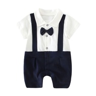 Baby Jumpsuit Thin Short-Sleeved Baby Boy 0-3 Months Clothes Newborn Children Cute Clothes Y8.26
