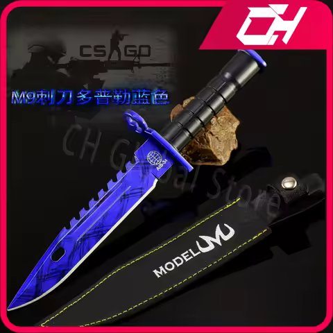 26cm CSGO Brand New Sapphire Doppler M9 Game Peripheral Cool Metal Weapon Sword Accessorie Ornament