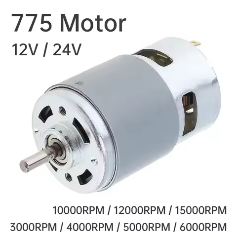 775 DC Motor 12V 3000-15000RPM High Speed Large Torque Motor for Small Drill/Micro Machine Tool with