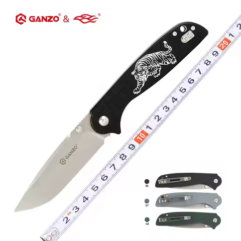 Ganzo G6803 model 8CR14 blade G10 Handle EDC Folding knife Survival Camping tool Hunting Pocket Knif
