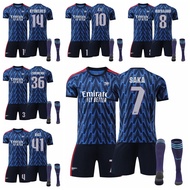 2025-26 Season Arsenal Away UEFA Champions League Version Sports Jersey Bukayo Saka Martin Ødegaard 