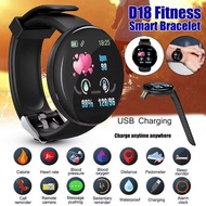 [Bingz] SmartWatch D18 Smart Watch Waterproof Sports Men and Women Bluetooth Digital Smart Watch