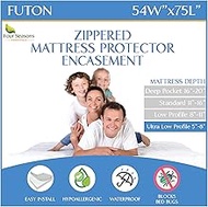Futon Full (54"x 75") Waterproof Mattress Protector - Waterproof Zippered Encasement Premium Quality
