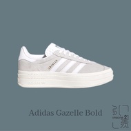 ADIDAS ORIGINALS GAZELLE BOLD Gray White Thick-Soled Heightened Clover Casual Wear Women's Shoes HQ6