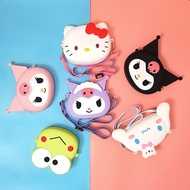[SG Stock] Cute and Funny Sanrio Silicone Coin Purse Mini Shoulder Bag Cartoon Portable Coin Pouch w